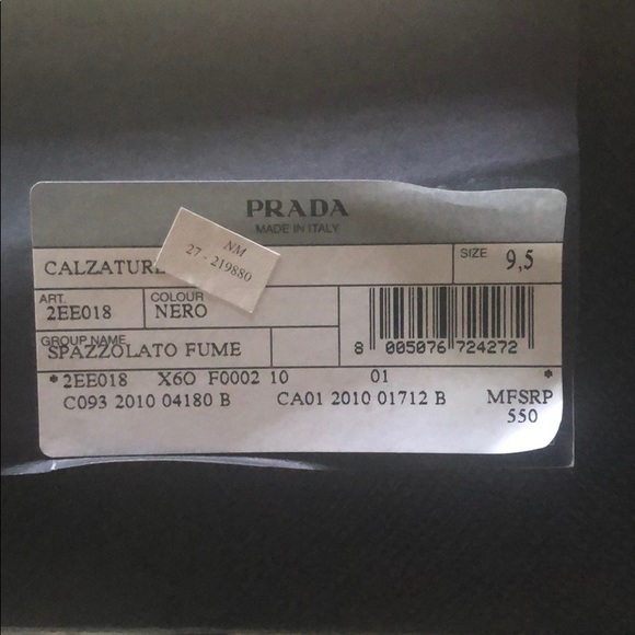 Prada Spazzolato Fume loafers. 9.5 but 10.5 - 11. - Picture 7 of 7